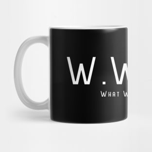 WWDD with Text Mug